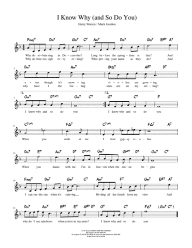 I Know Why (and So Do You) (arr. Charles Lee)