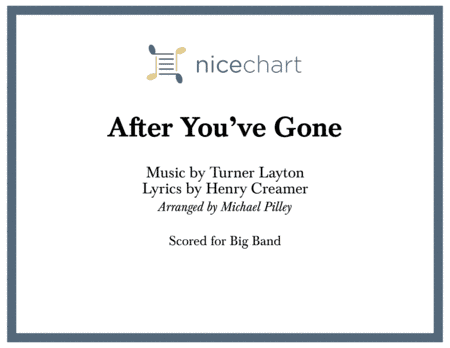 After You've Gone (Score & Parts) (arr. Michael Pilley)