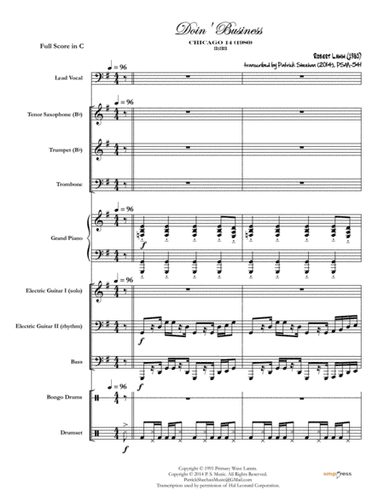 Doin Business (arr. Patrick Sheehan)