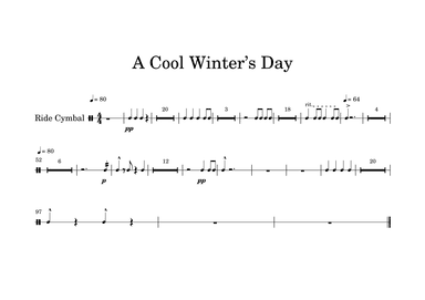 A Cool Winter’s Day-Ride Cymbal Part