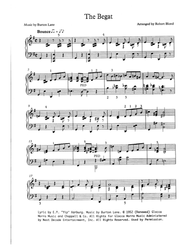 The Begat (arr. Robert Blond)