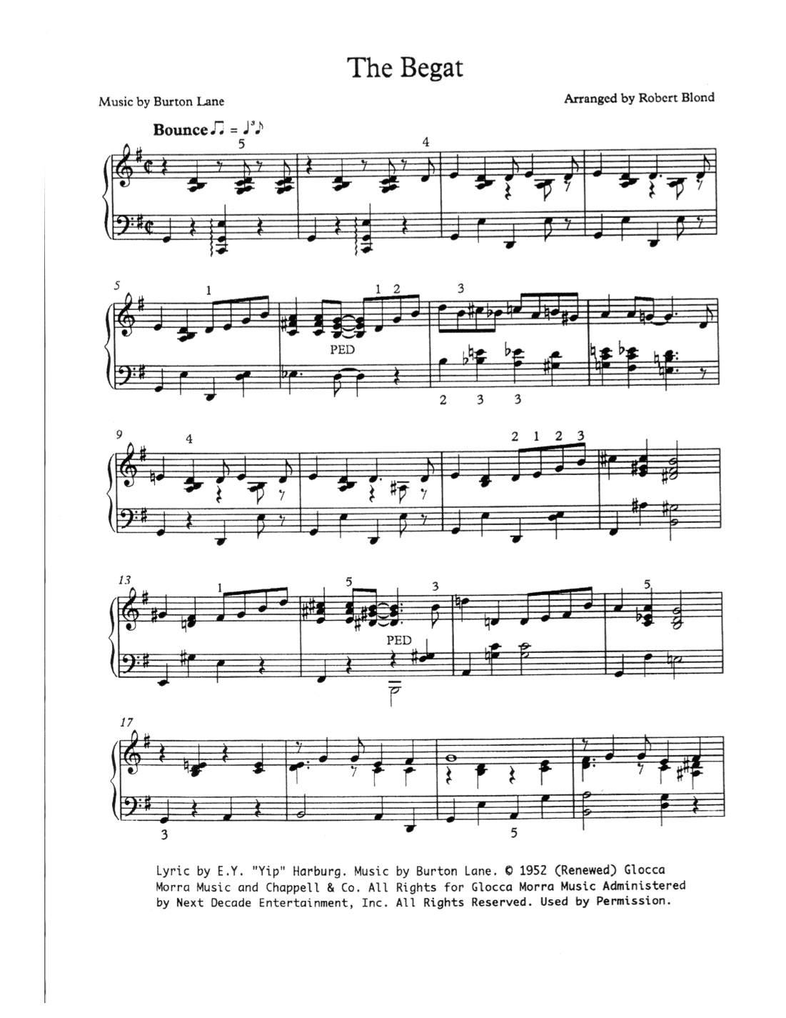 The Begat (arr. Robert Blond)