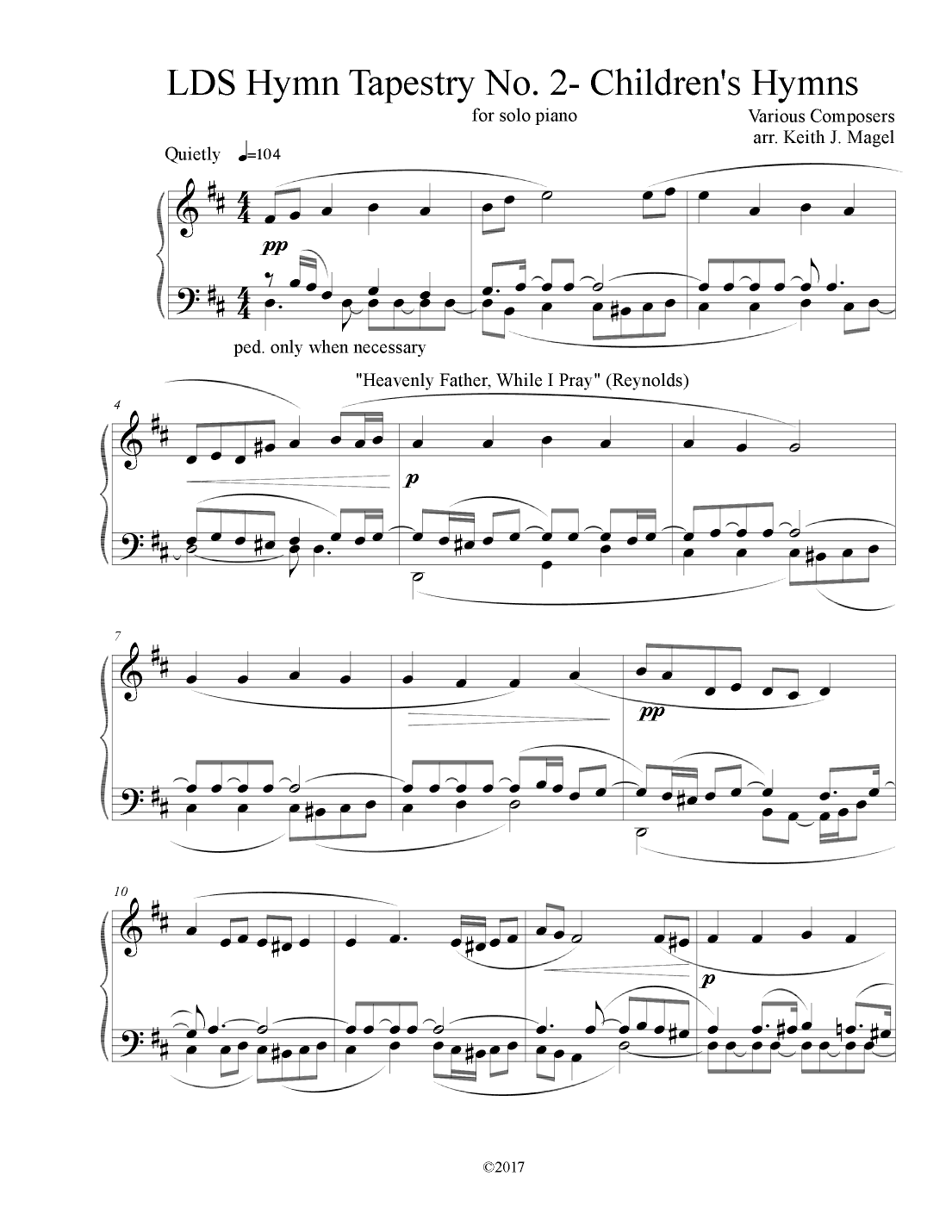 LDS Hymn Tapestry No. 2- Children's Hymns (arr. Keith James)