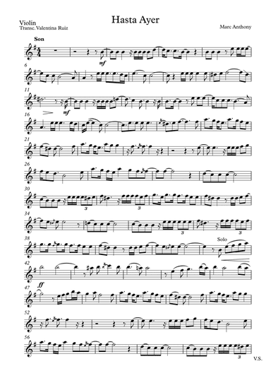Hasta Ayer (arr. Valentina Ruiz)