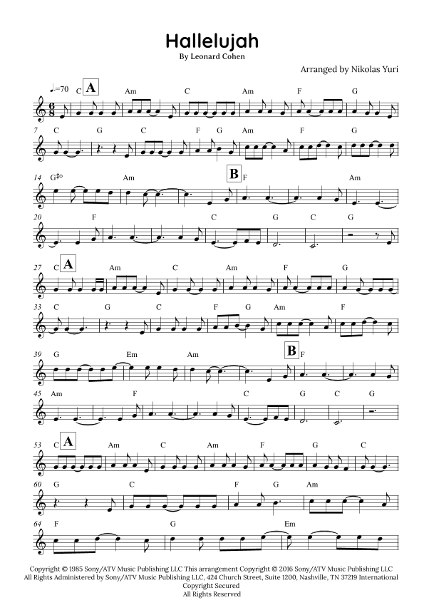 Hallelujah (arr. Nikolas Yuri)