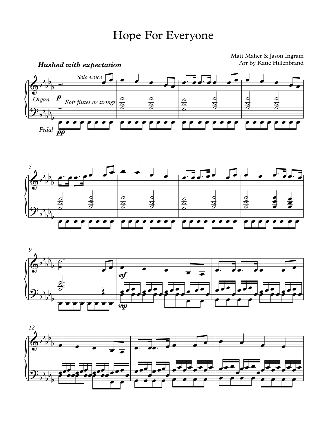 Hope For Everyone (arr. Katie Hillenbrand)