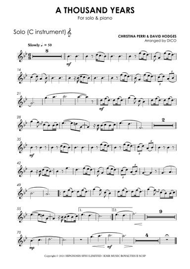 A Thousand Years Part 2 (arr. Dico)