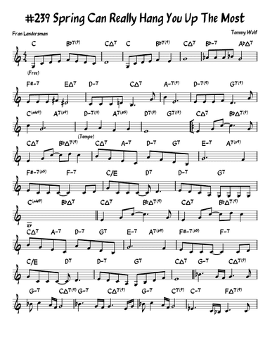 Spring Can Really Hang You Up The Most (arr. John Fries)