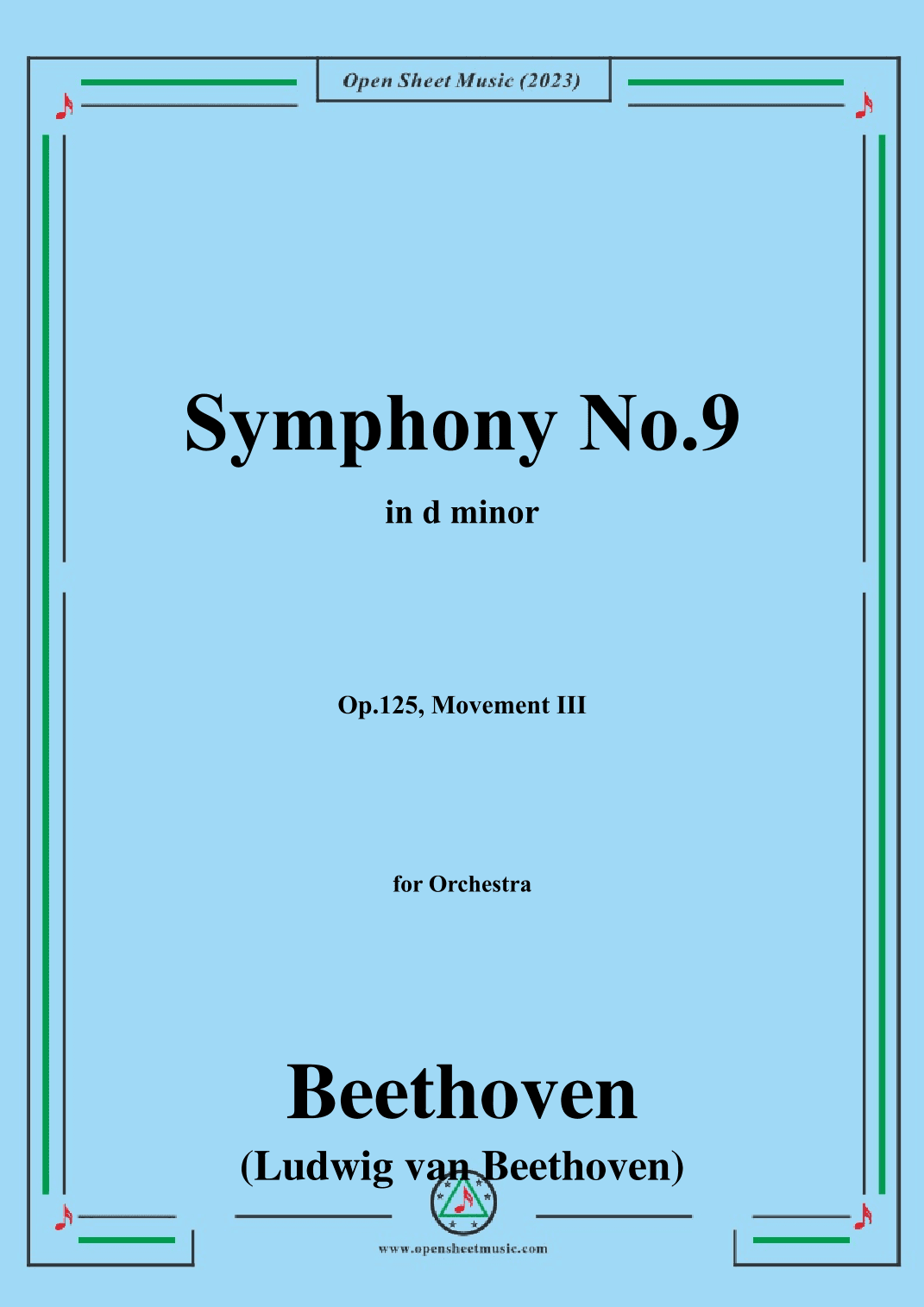 Beethoven-Symphony No.9,Op.125,Movement III (arr. OSM Press)