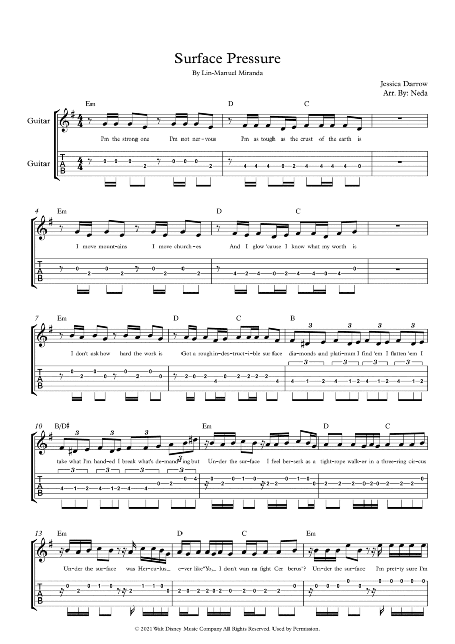 Surface Pressure (arr. Arr. Neda)