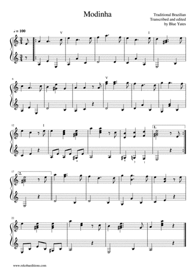 Modinha (Trad. Brazilian) (arr. Blue Yates)
