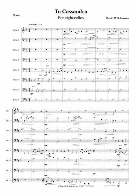 To Cassandra for 8 cellos