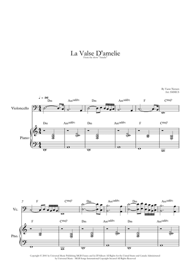 La Valse D'amelie (arr. SMMUS)