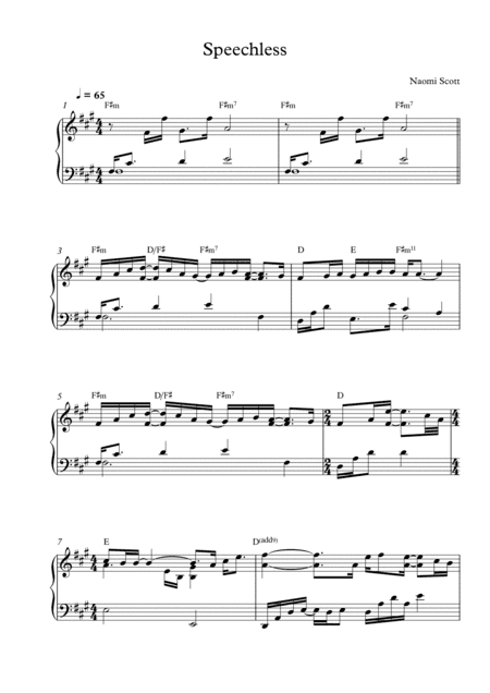 Speechless (arr. Mercy, P)