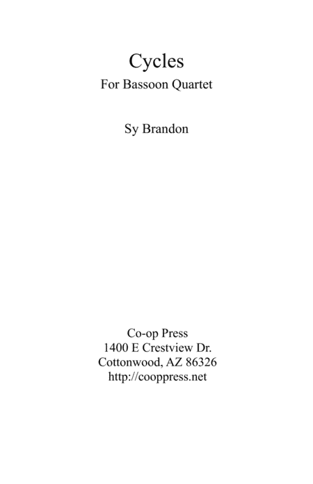 Cycles for Bassoon Quartet