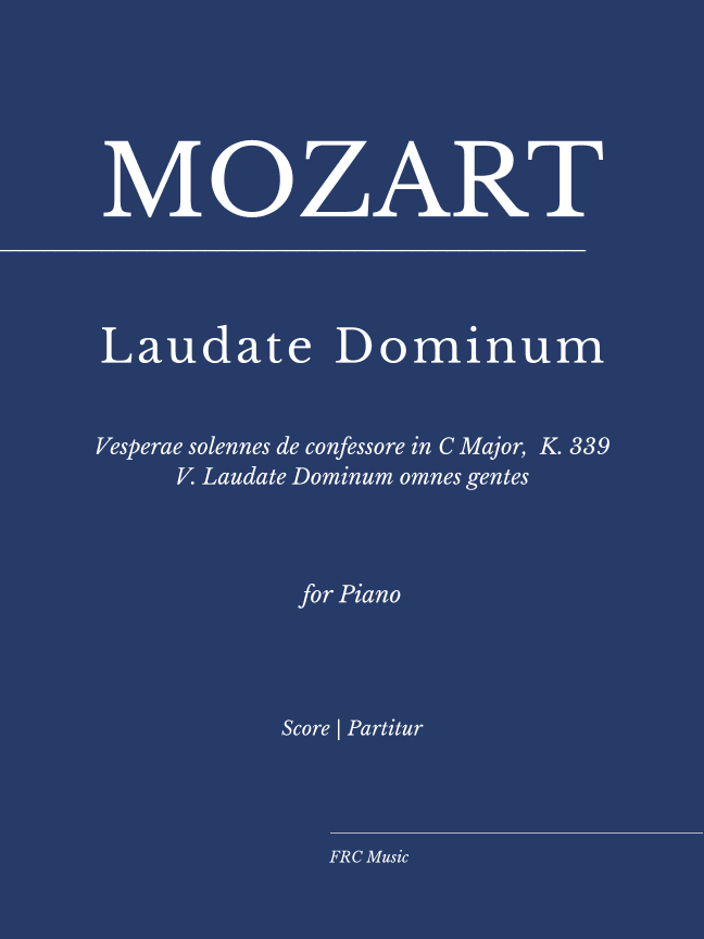 Vesperae solennes de confessore, K. 339: V. Laudate Dominum (As played by Víkingur Ólafsson) (arr. Flavio Regis Cunha)