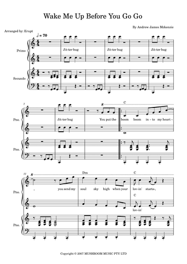 Wake Me Up Before You Yo-yo (arr. Erupt)