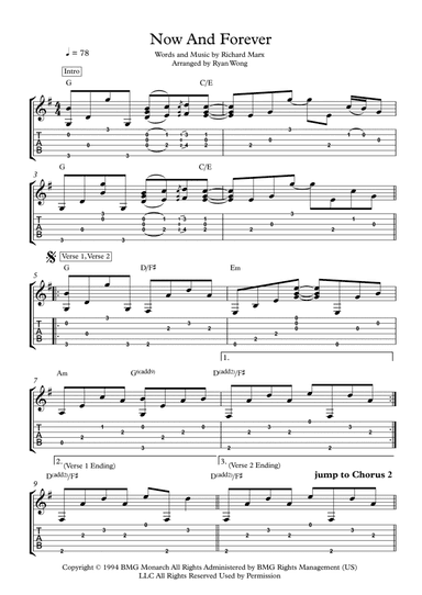 Now And Forever (arr. Ryan Wong)