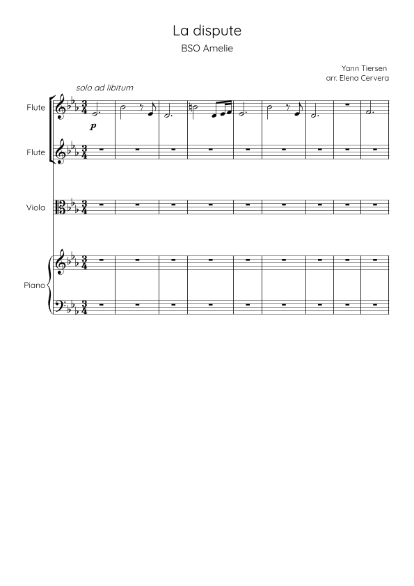 La Dispute (arr. Elena Cervera)