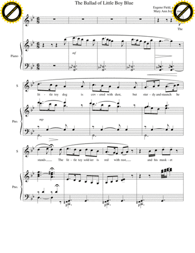 The Ballad of Little Boy Blue, Eugene Field, poet