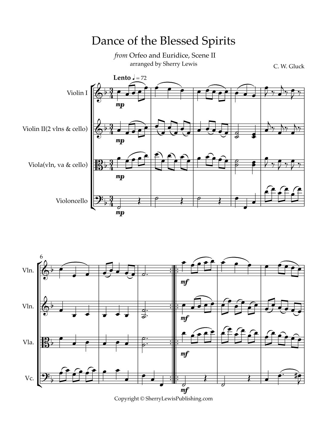 Dance of the Blessed Spirits (arr. Sherry Lewis)