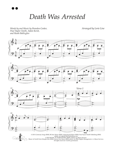Death Was Arrested (arr. Lorie Line)
