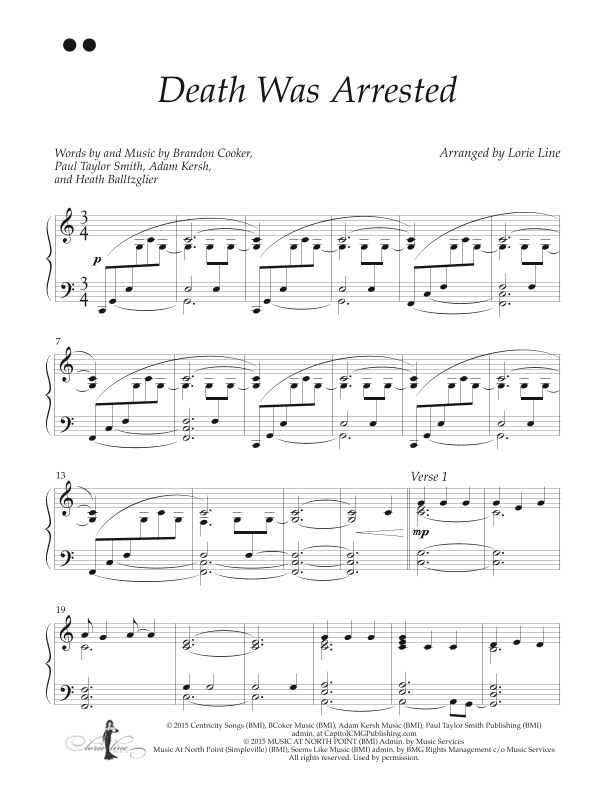 Death Was Arrested (arr. Lorie Line)