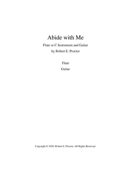 Abide with Me for Flute (C instrument) and Guitar (arr. Robert E. Proctor)