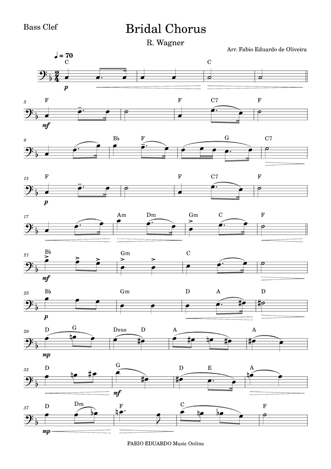 Bridal Chorus (Wagner) (arr. Fabio Eduardo de Oliveira)