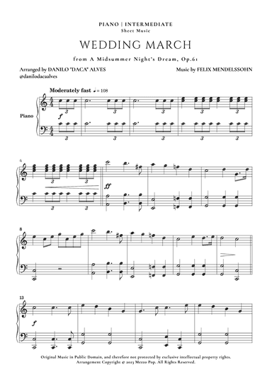 Wedding March (arr. Danilo "Daca" Alves)