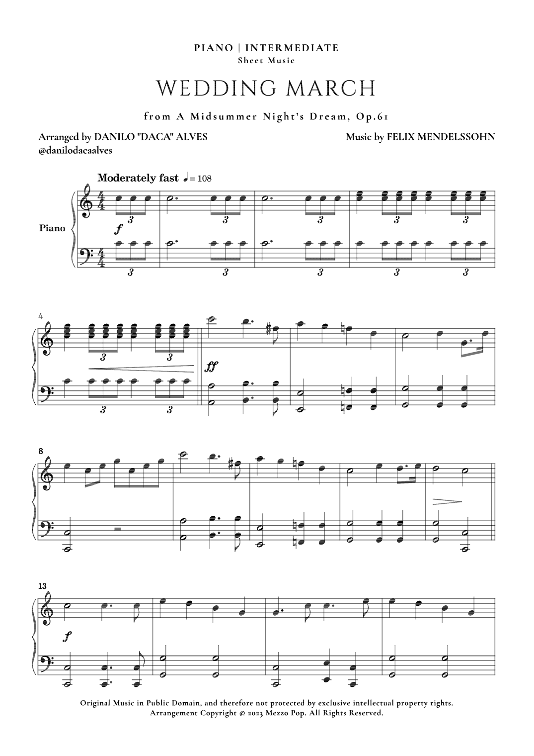 Wedding March (arr. Danilo "Daca" Alves)