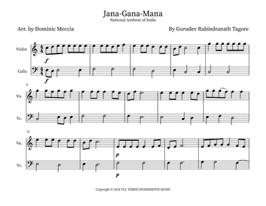 Jana Gana Mana (arr. Dominic Meccia)