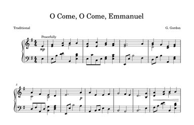 O Come, O Come, Emmanuel (arr. G. Gordon)