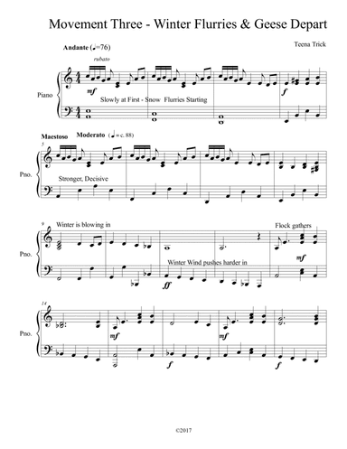 Winter Flurries - Movement 3 of the Canadian Geese Suite