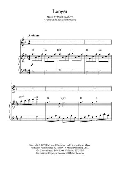 Longer (arr. Kaiserin Rebecca)