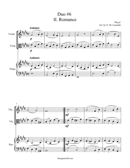 Romance from Duo #6 (arr. Nick Lacanski)