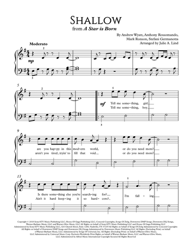 Shallow (arr. Julie A. Lind)