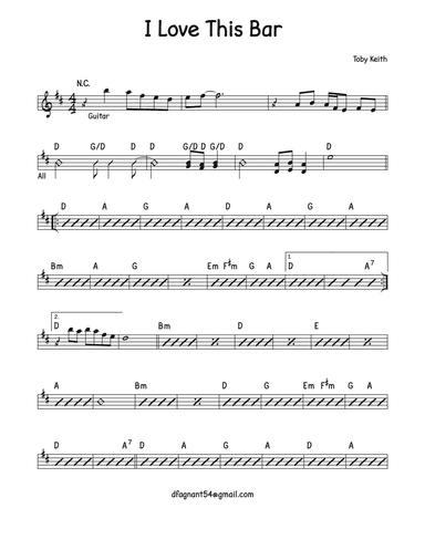 I Love This Bar (arr. David M Fagnant)
