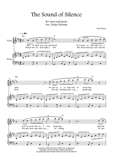 The Sound Of Silence (arr. Duda Oriontte)