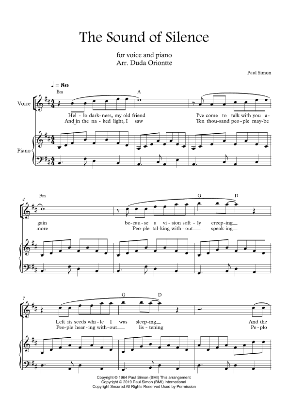 The Sound Of Silence (arr. Duda Oriontte)