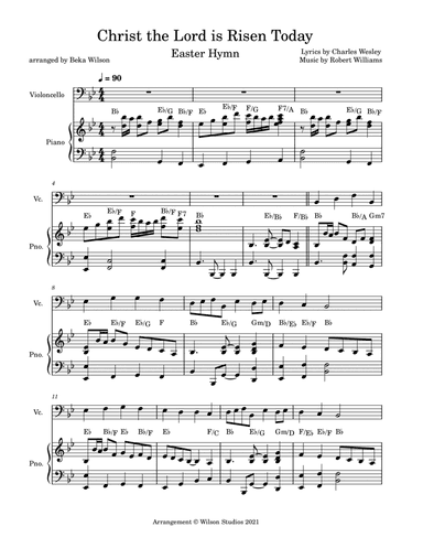 Christ the Lord is Risen Today--cello solo (arr. Beka Wilson)