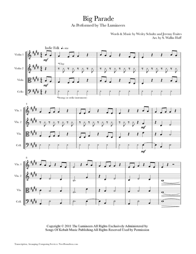 Big Parade (arr. Sarah Wallin Huff)