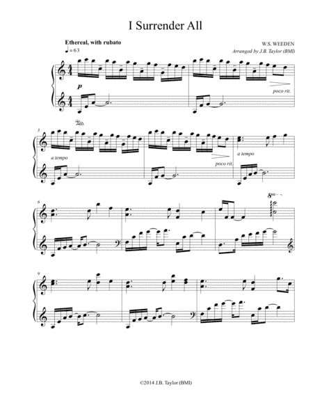 I Surrender All (arr. J.B. Taylor)