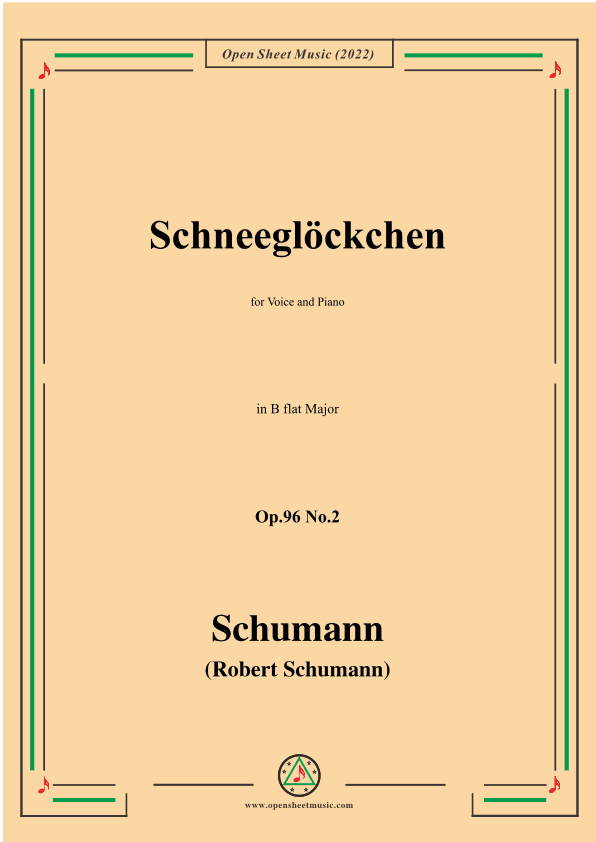 Schumann-Schneeglockchen,Op.96 No.2,in B flat Major (arr. OSM Press)