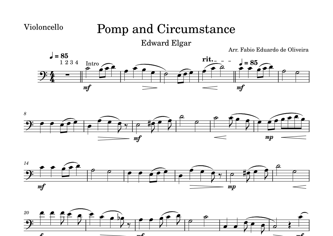 Pomp and Circumstance - Easy Arrangement (arr. Fabio Eduardo de Oliveira)