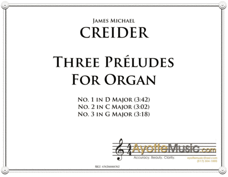 Three preludes for Organ