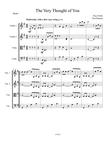 The Very Thought Of You (arr. Thomas Strauch)