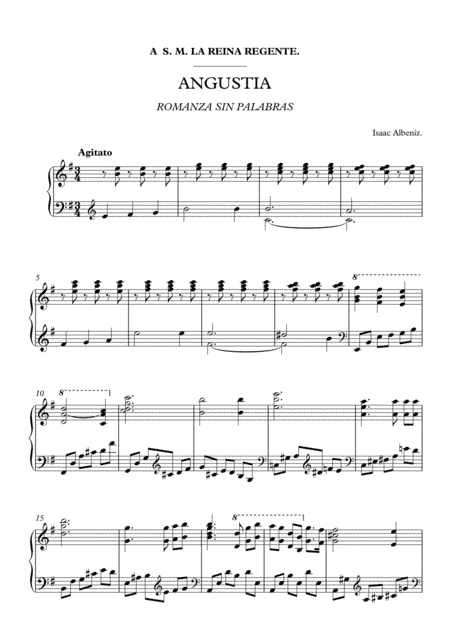 Isaac Albéniz - Angustia Romanza sin palabras (arr. MMS)