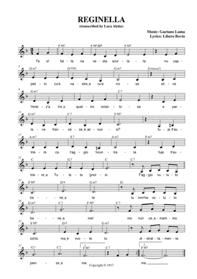 Reginella (arr. Luca Aletta)