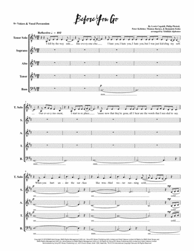 Before You Go (arr. Tehillah Alphonso)
